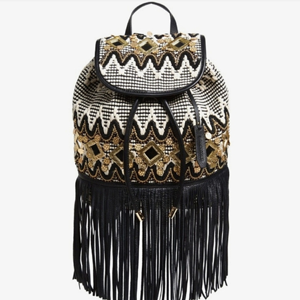 Rebecca Minkoff NWOT $325 TAJ Backpack Fringe Festival 70s Boho Bag